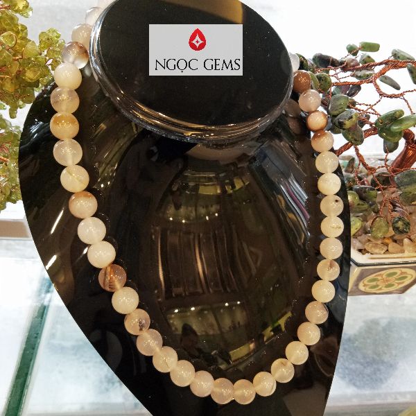 Vòng cổ Agate Nâu