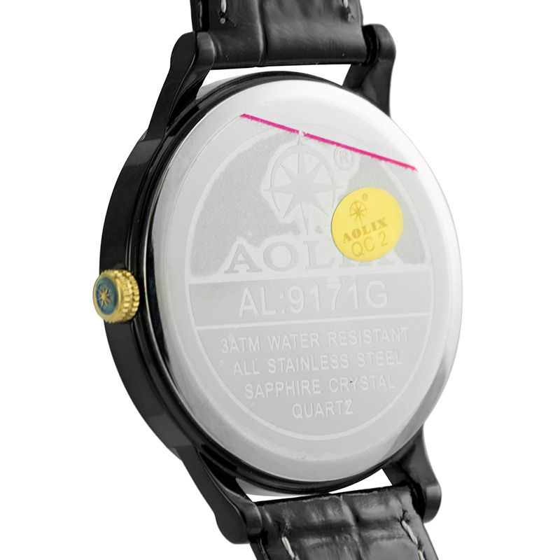 Đồng Hồ Đôi Aolix AL-9171 Dây Da Chính Hãng Sapphire