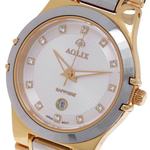 Đồng Hồ Nữ Chính Hãng Aolix AL-6824L Dây Đá Vàng