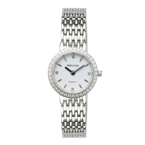 Đồng Hồ Cặp Tình Nhân Neos N-30701 Sapphire Đính Kim Cương