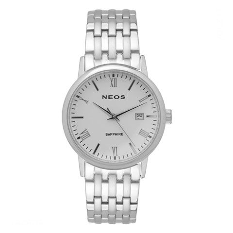 Đồng Hồ Nam Chính Hãng Neos N-30859M Sapphire Dây Thép Bạc