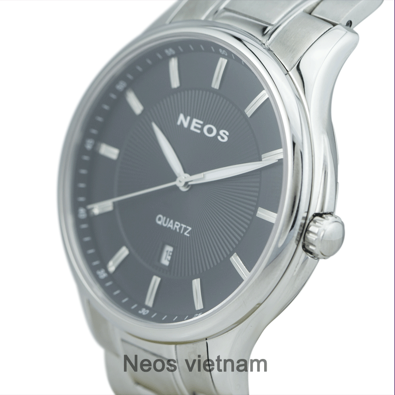 Đồng Hồ Neos N-30864M Nam Dây Thép Bạc