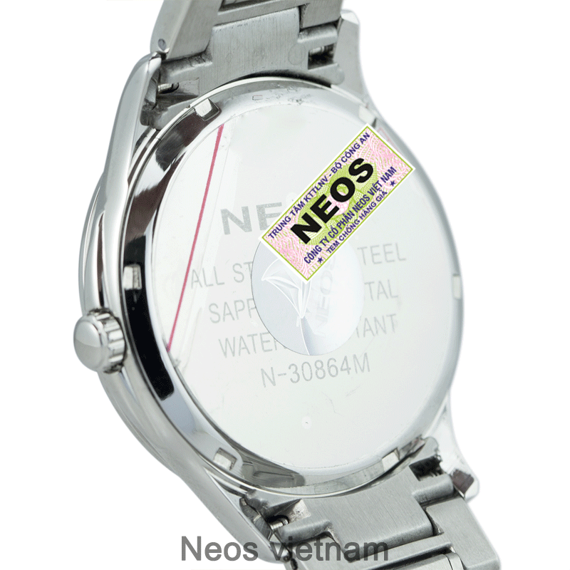 Đồng Hồ Nam Đẹp Neos N-30864M Dây Thép Bạc
