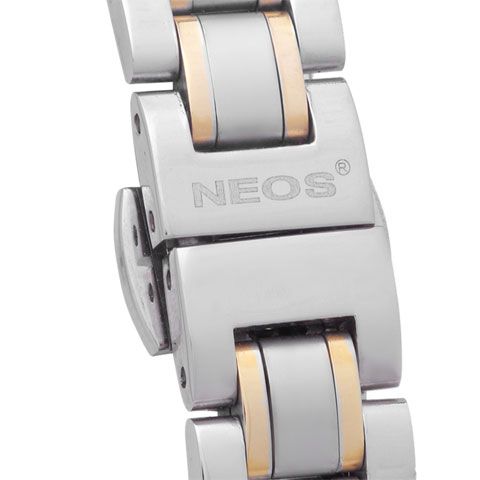 Đồng Hồ Neos N-30869L Nữ Dây Thép Bạc Phối Vàng