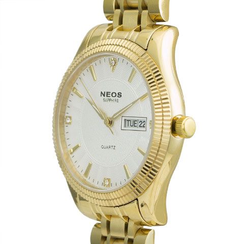 Đồng Hồ Nam Chính Hãng Neos N-30886M Dây Thép Vàng