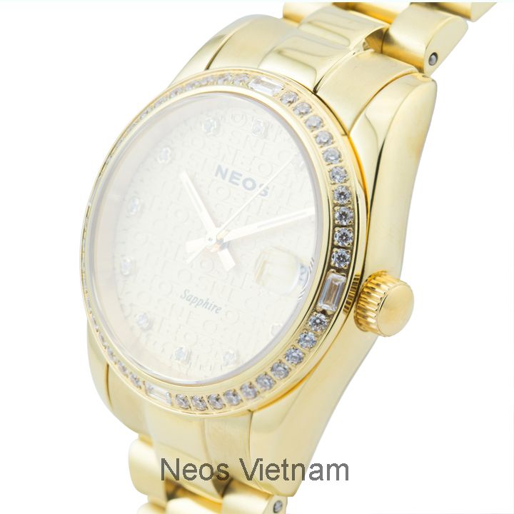 Đồng Hồ Neos Nữ N-30898L Sapphire Chính Hãng Dây Thép Vàng