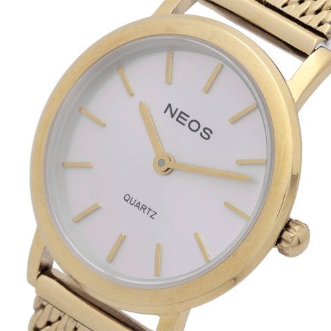 Đồng Hồ Nữ Đẹp Neos N- 40685L Dây Thép Lưới Vàng Sapphire