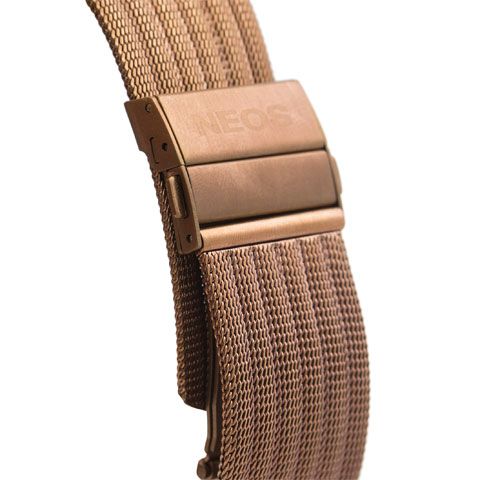 Đồng Hồ Nam Mặt Vuông Neos N-40704M Sapphire Dây Lưới