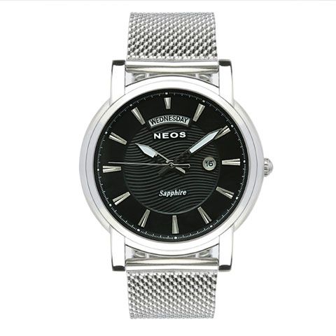 Đồng Hồ Nam Đẹp Neos N-40722M Sapphire Dây Thép 3 Kim