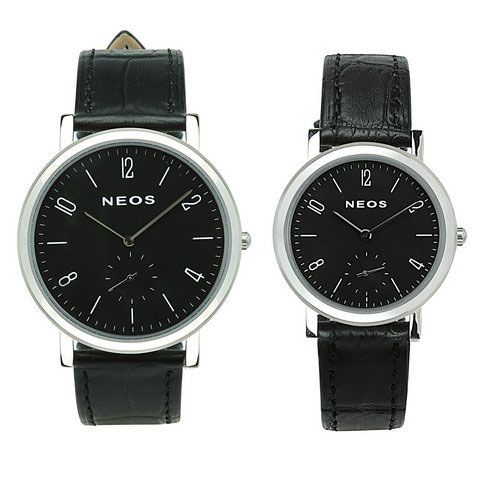 Đồng Hồ Đôi Dây Da Neos N-40728 Sapphire Chính Hãng