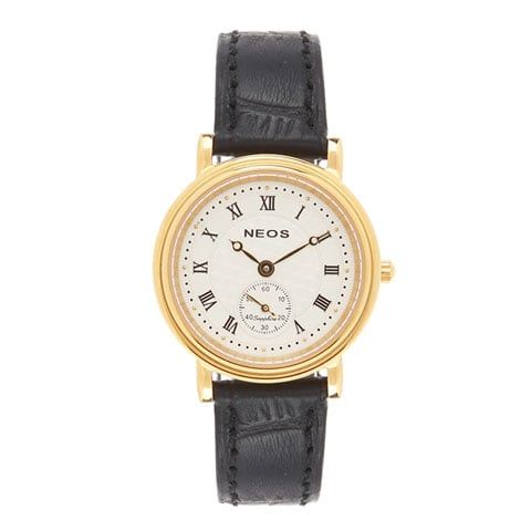 Đồng Hồ Cặp Dây Da Neos N-30851 Sapphire Chính Hãng