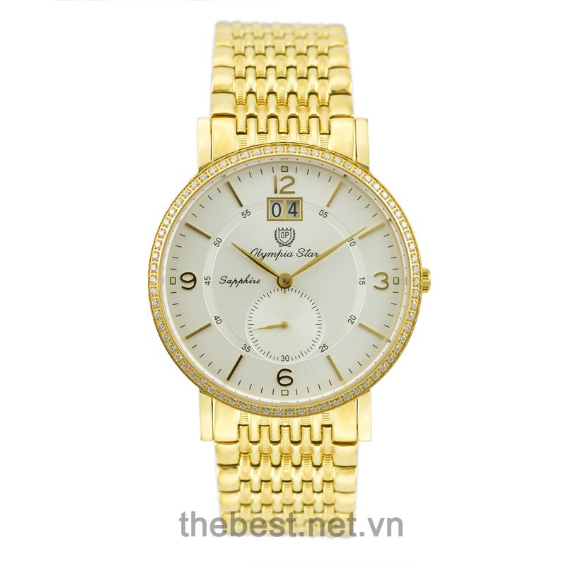 Đồng Hồ Đeo Tay Nam OP-58012-04M-223 Vành Đính Kim Cương