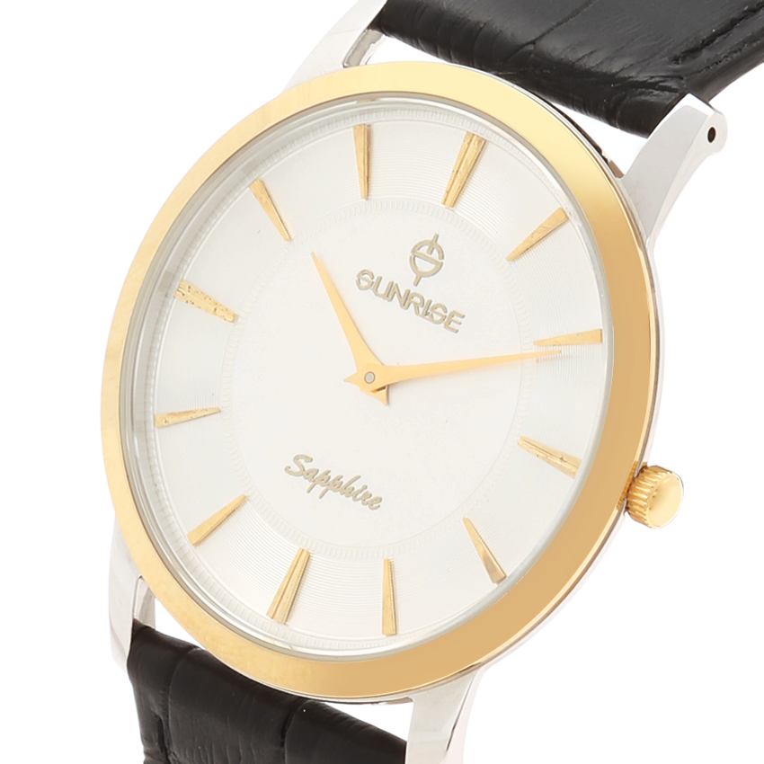 Đồng Hồ Sunrise Dây Da Nam DM769PWA