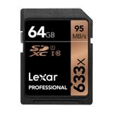  Thẻ nhớ SDXC Lexar Profeshional 633x V30 (Đọc 95MB/s, Ghi 45MB/s) 64GB 