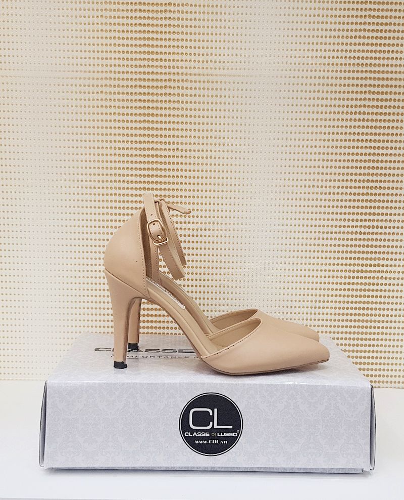 CAO GÓT 9CM MŨI NHỌN CỘT CỔ NHỎ NUDE CL0019NU