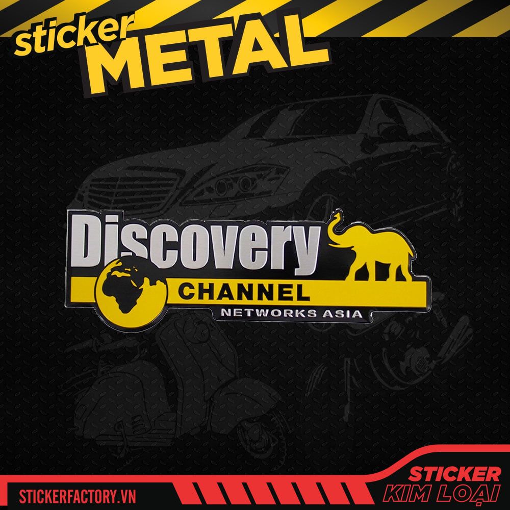 Discovery - Sticker hình dán metal