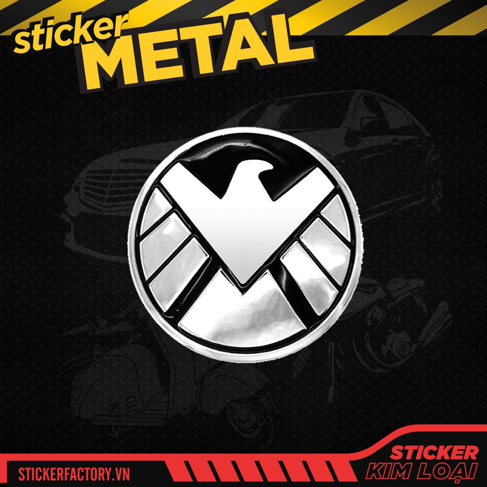 S.H.I.E.L.D 3D Round 6.5cm - Metal Sticker