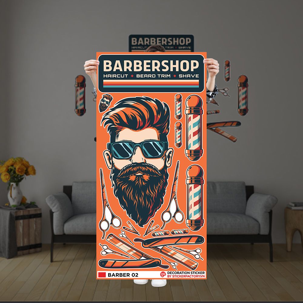 BARBER 02 - Decoration Sticker