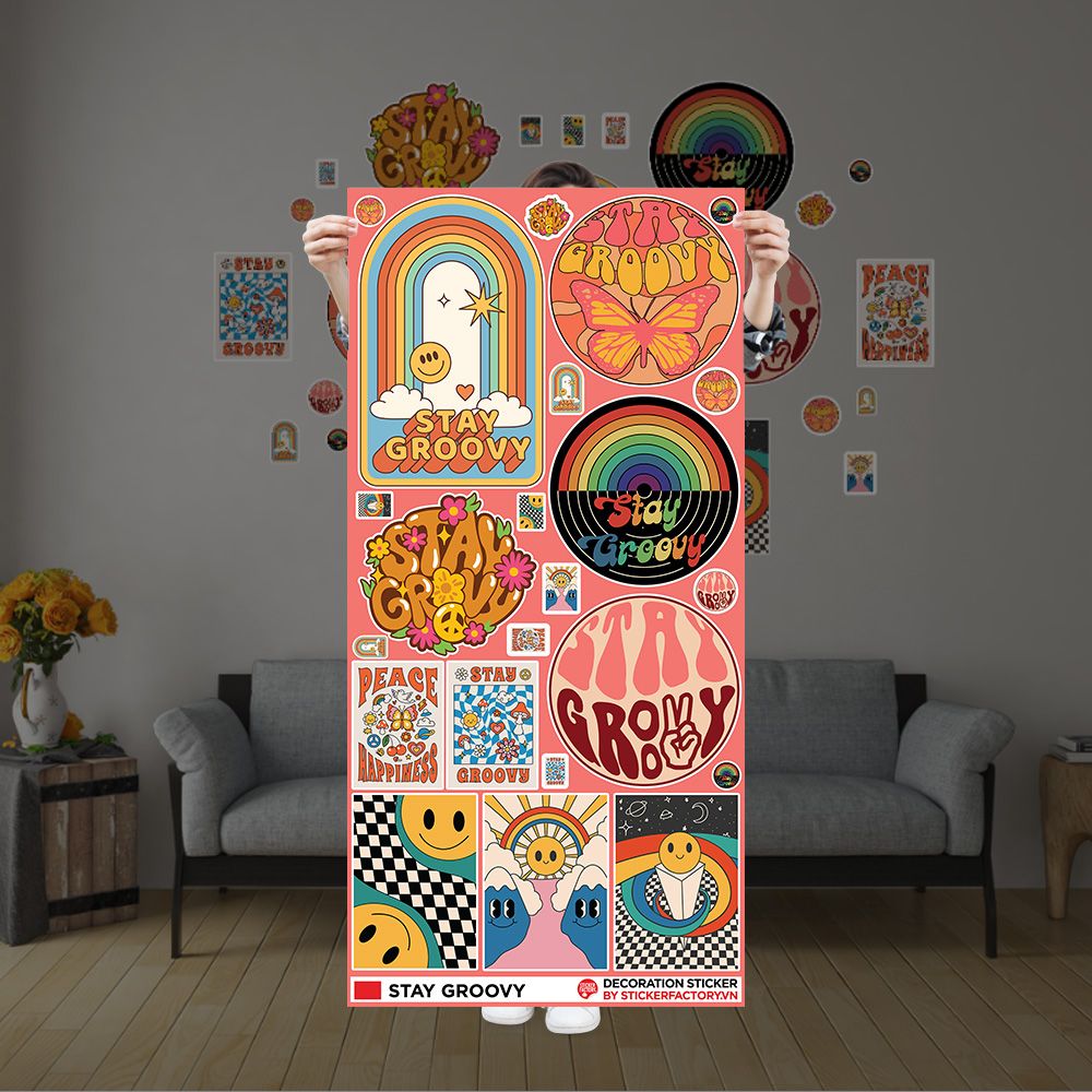 STAY GROOVY - Decoration Sticker