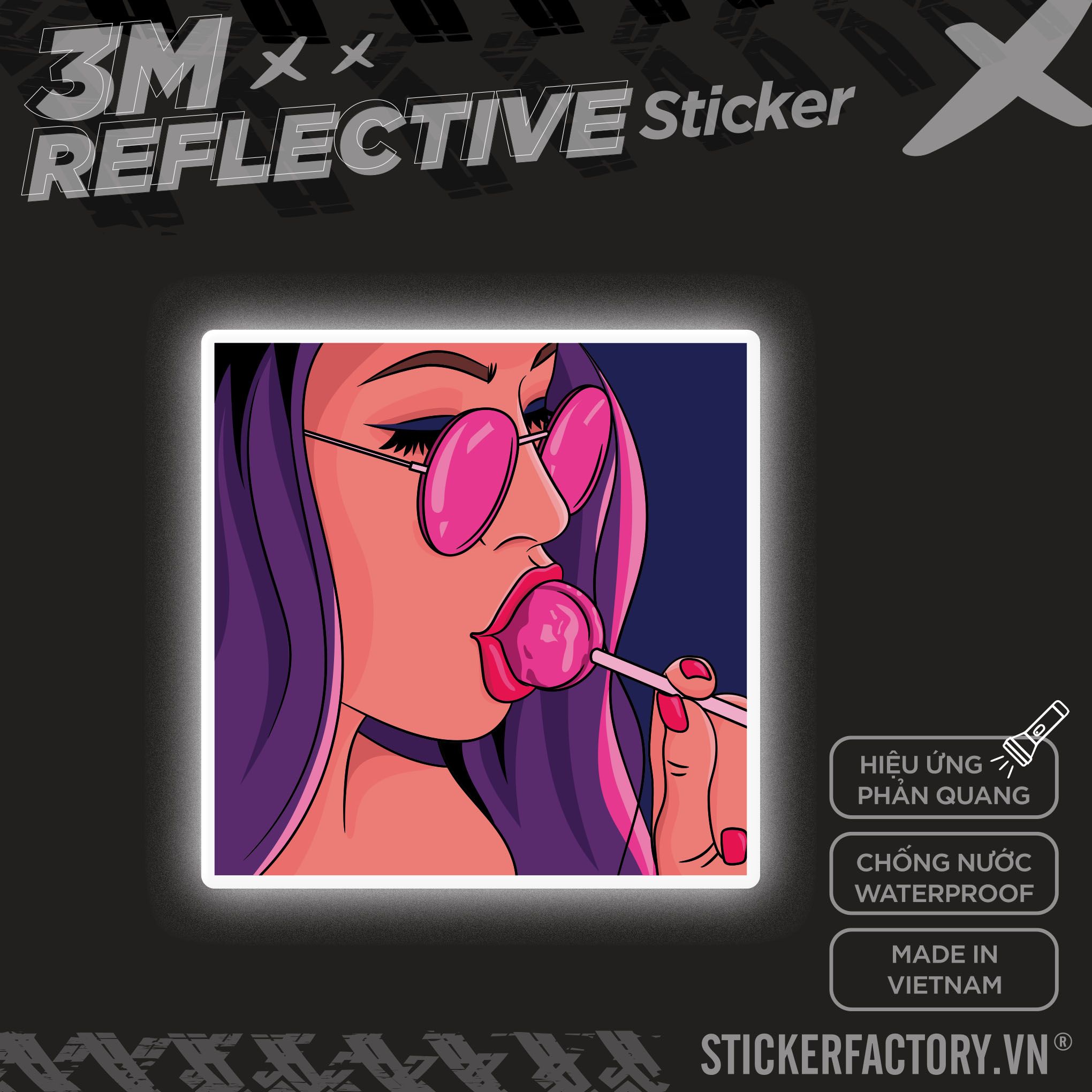 GIRL CANDY 3M - Reflective Sticker Die-cut