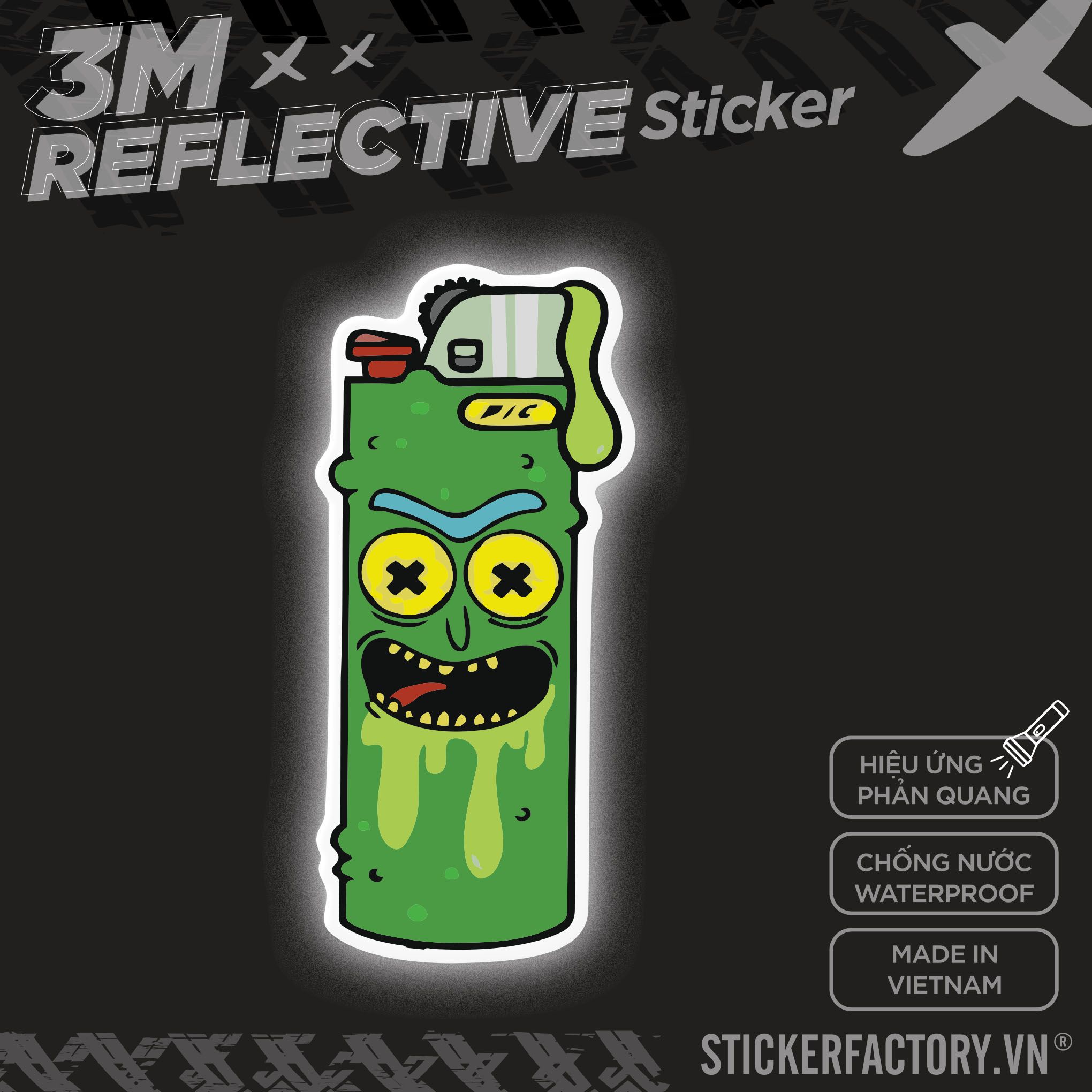 MONSTER LIGHTER 3M - Reflective Sticker Die-cut