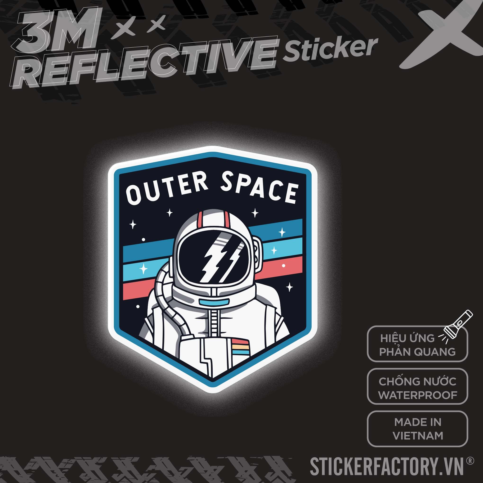 OUTER SPACE LOGO 3M - Reflective Sticker Die-cut