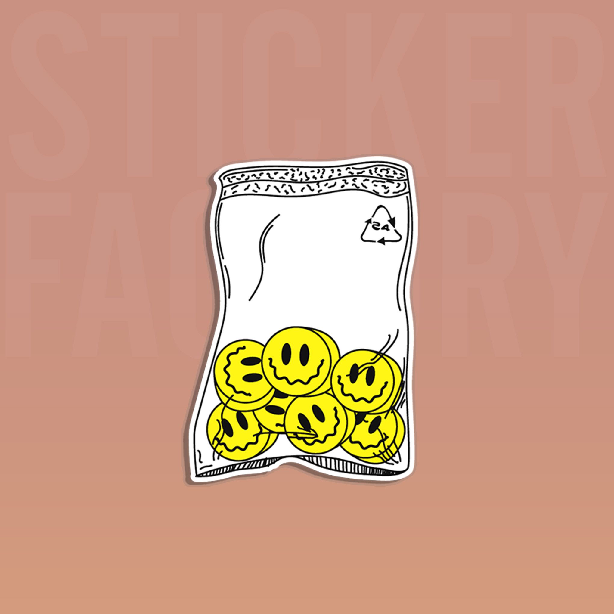 SMILE DRUGS PACKAGEGIRL TATTOO ACE PLAYING CARD 7cm - Sticker Die-cut hình dán cắt rời