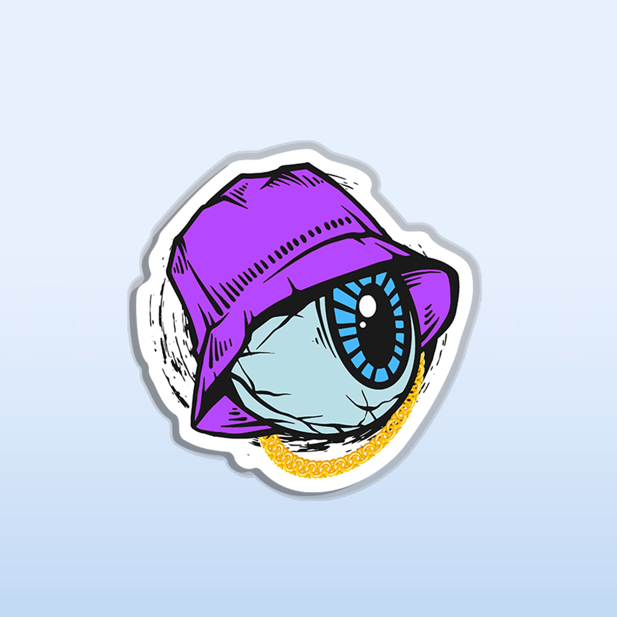 STREETWEAR EYEBALL 7cm - Sticker Die-cut hình dán cắt rời