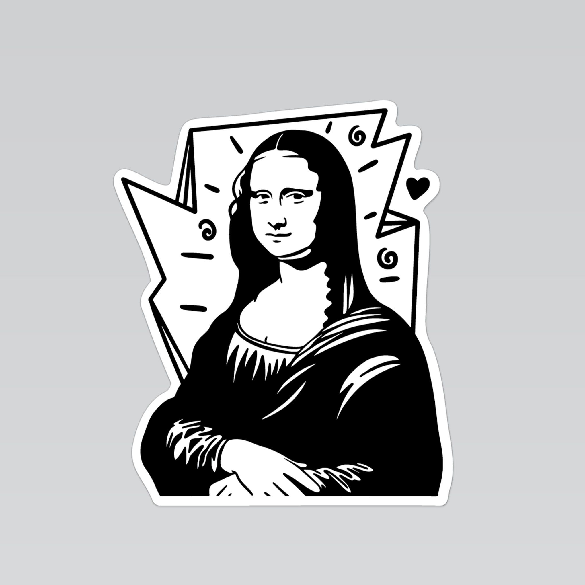 LEONARDO DA VINCI'S MONA LISA 7cm - Sticker Die-cut hình dán cắt rời