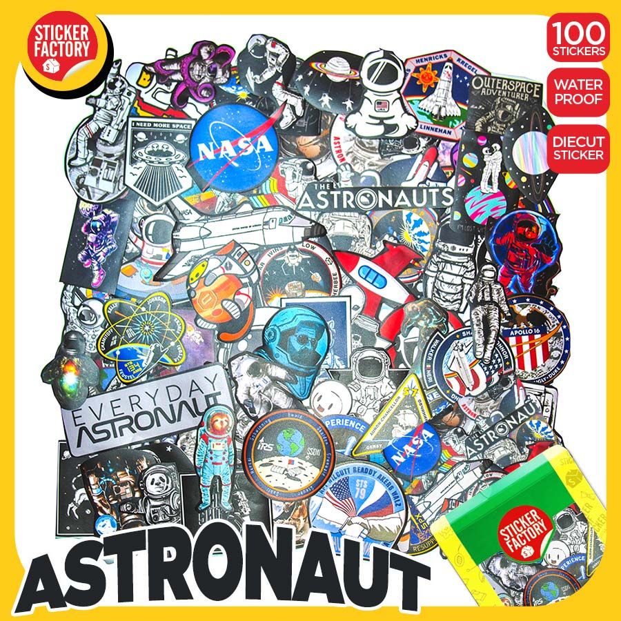Astronaut Phi hành gia vũ trụ - Set 100 sticker hình dán