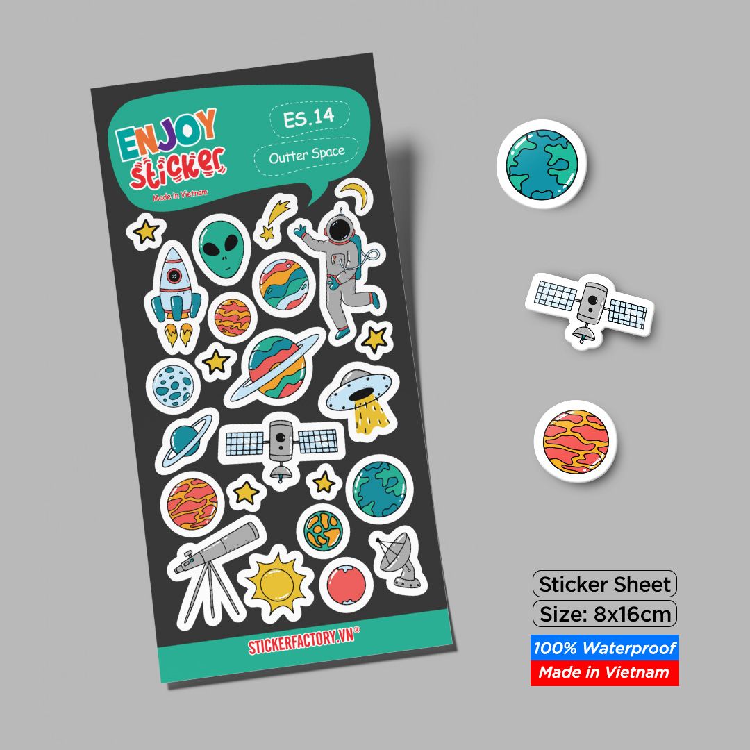 ES14 Outter Space -  Enjoy sticker sheet