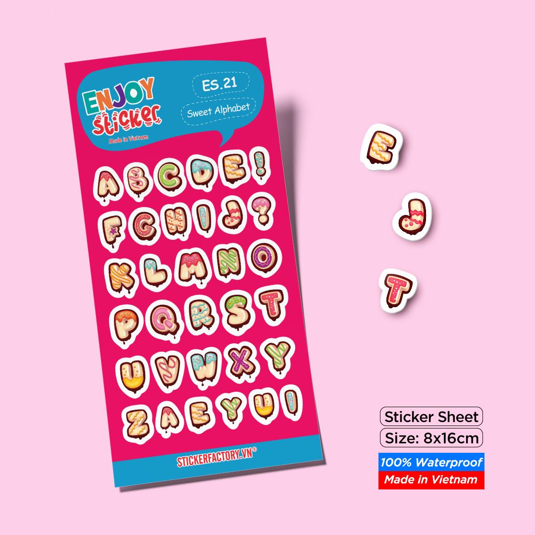 ES21 Sweet Alphabet -  Enjoy sticker sheet