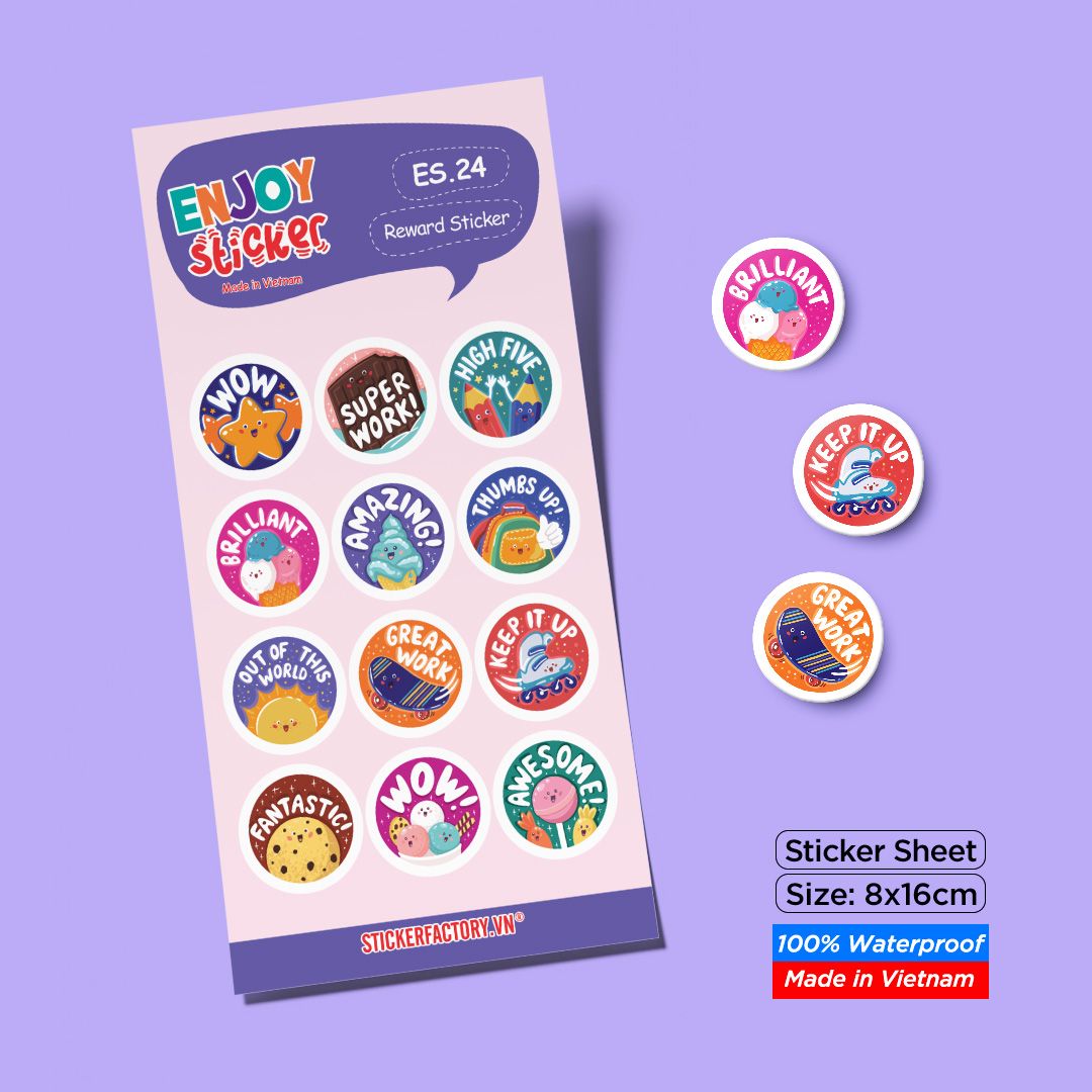 ES23 Reward Sticker -  Enjoy sticker sheet