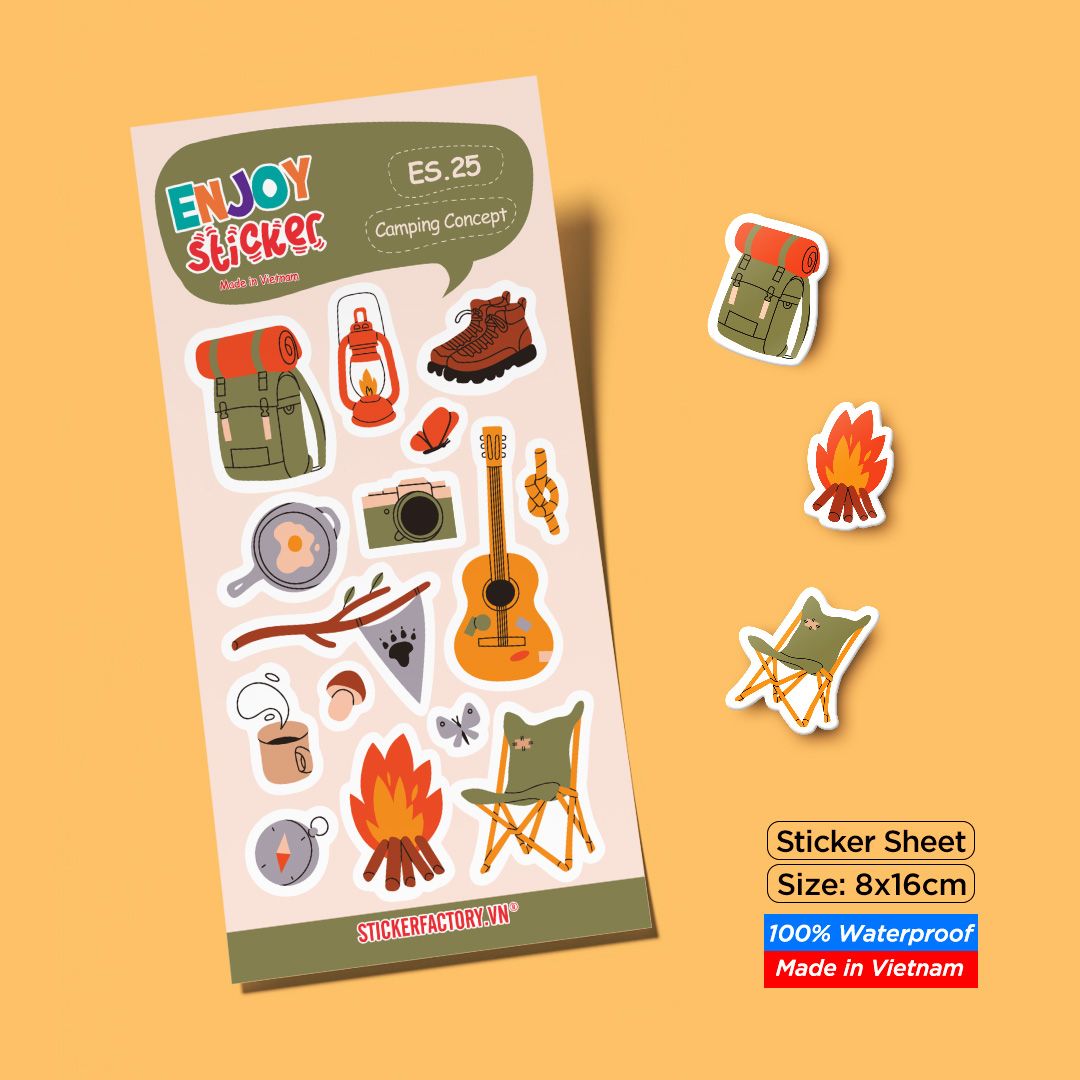 ES25 Camping Concept -  Enjoy sticker sheet