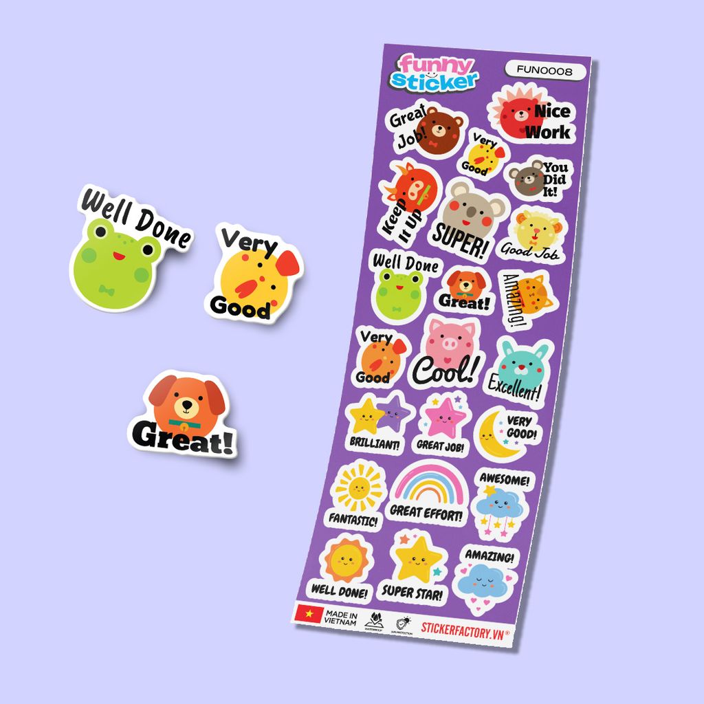 FUNNY0008 REWARD STICKERS - Sticker hình dán