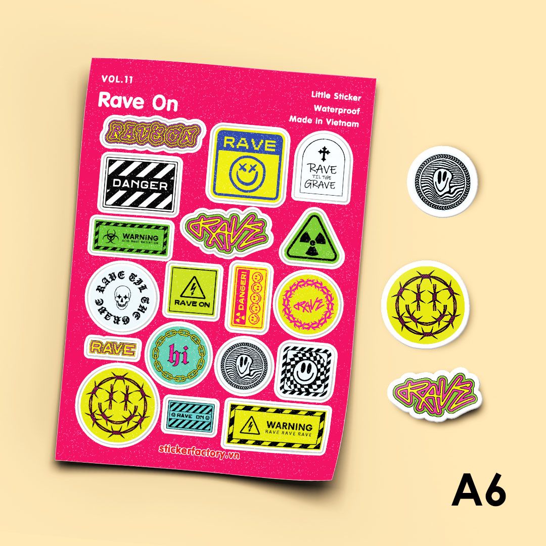 Vol.11 Rave on - Little sticker sheet A6