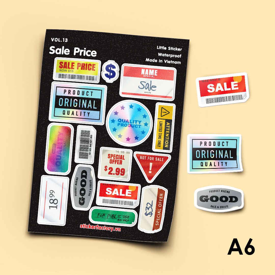 Vol.13 Sale Price - Little sticker sheet A6