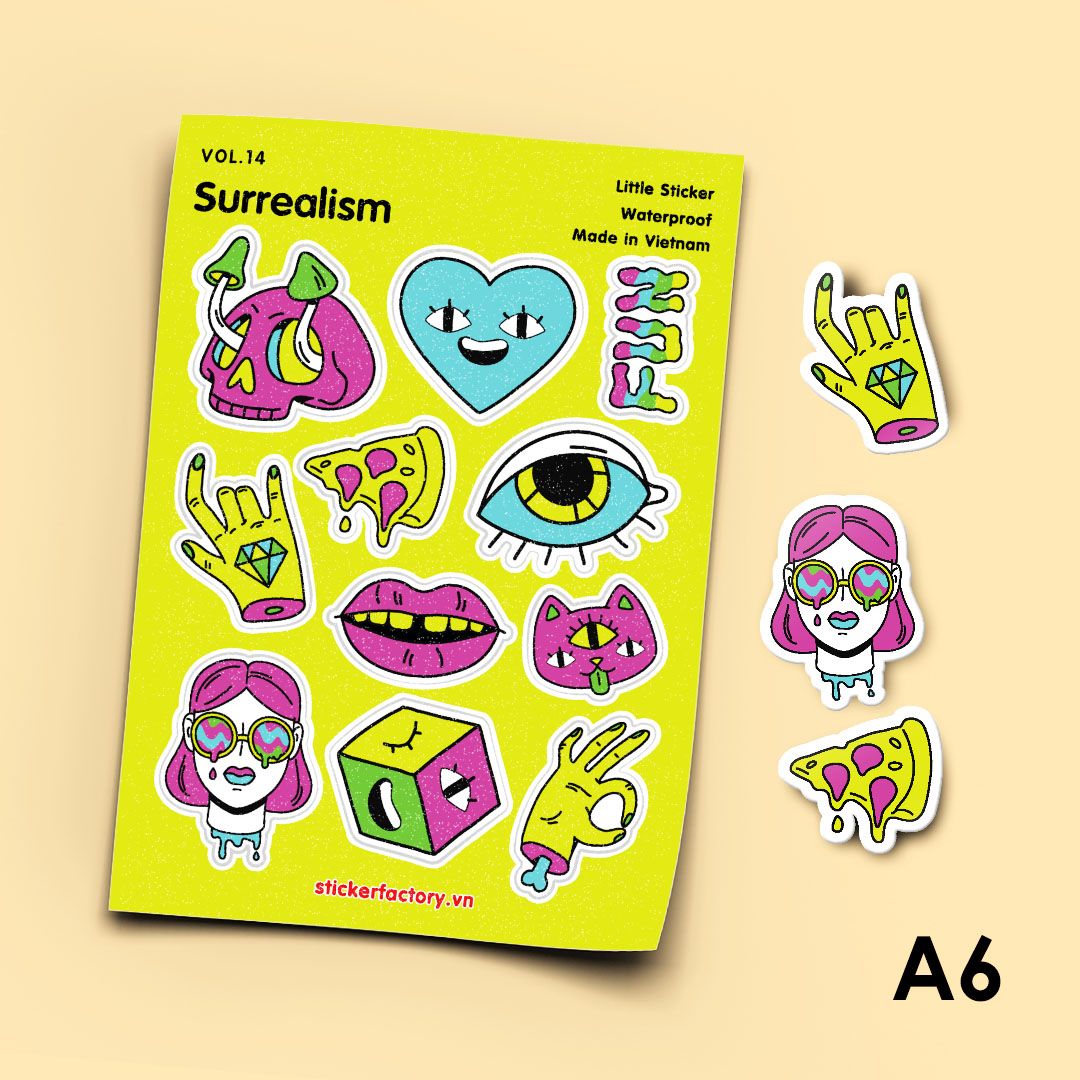 Vol.14 Surrealism - Little sticker sheet A6