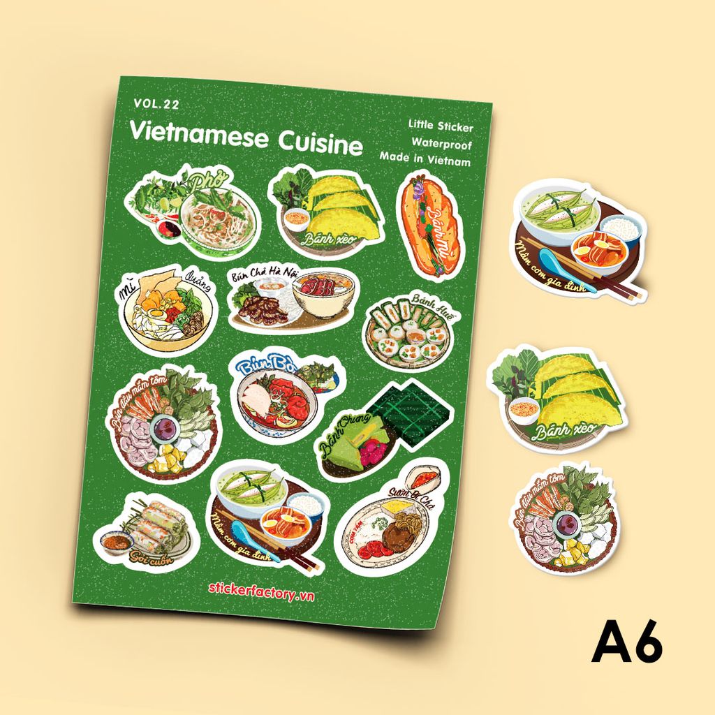  Vol.22 Vietnamese Cuisine - Little sticker sheet A6 
