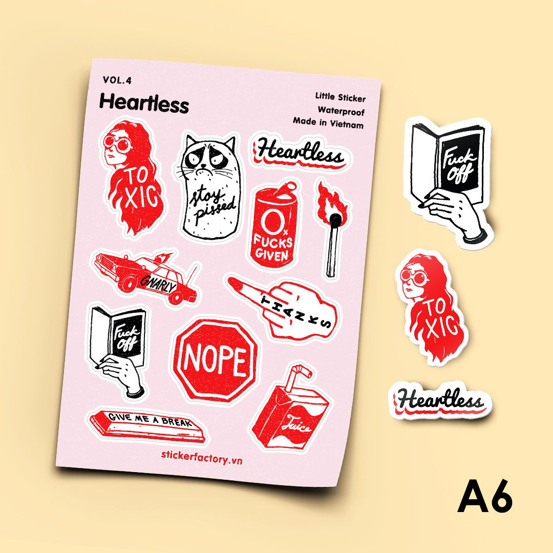 Vol.4 Heartless - Little sticker sheet A6