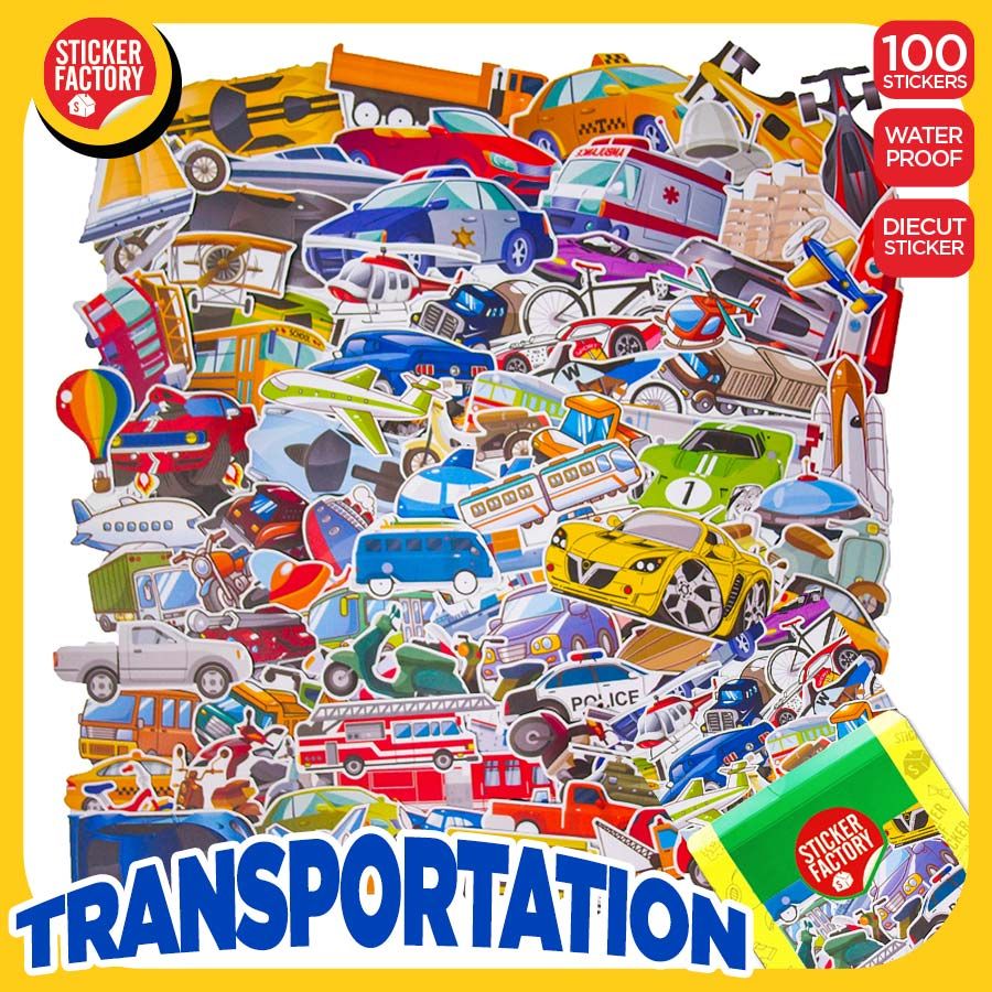 Transportation for Kids - Phương tiện giao thông - Set 100 sticker hình dán