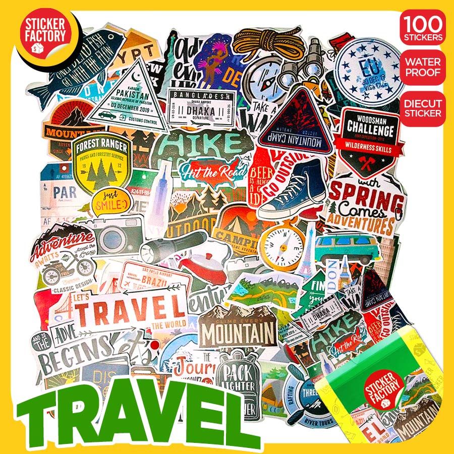 Travel - Set 100 sticker hình dán