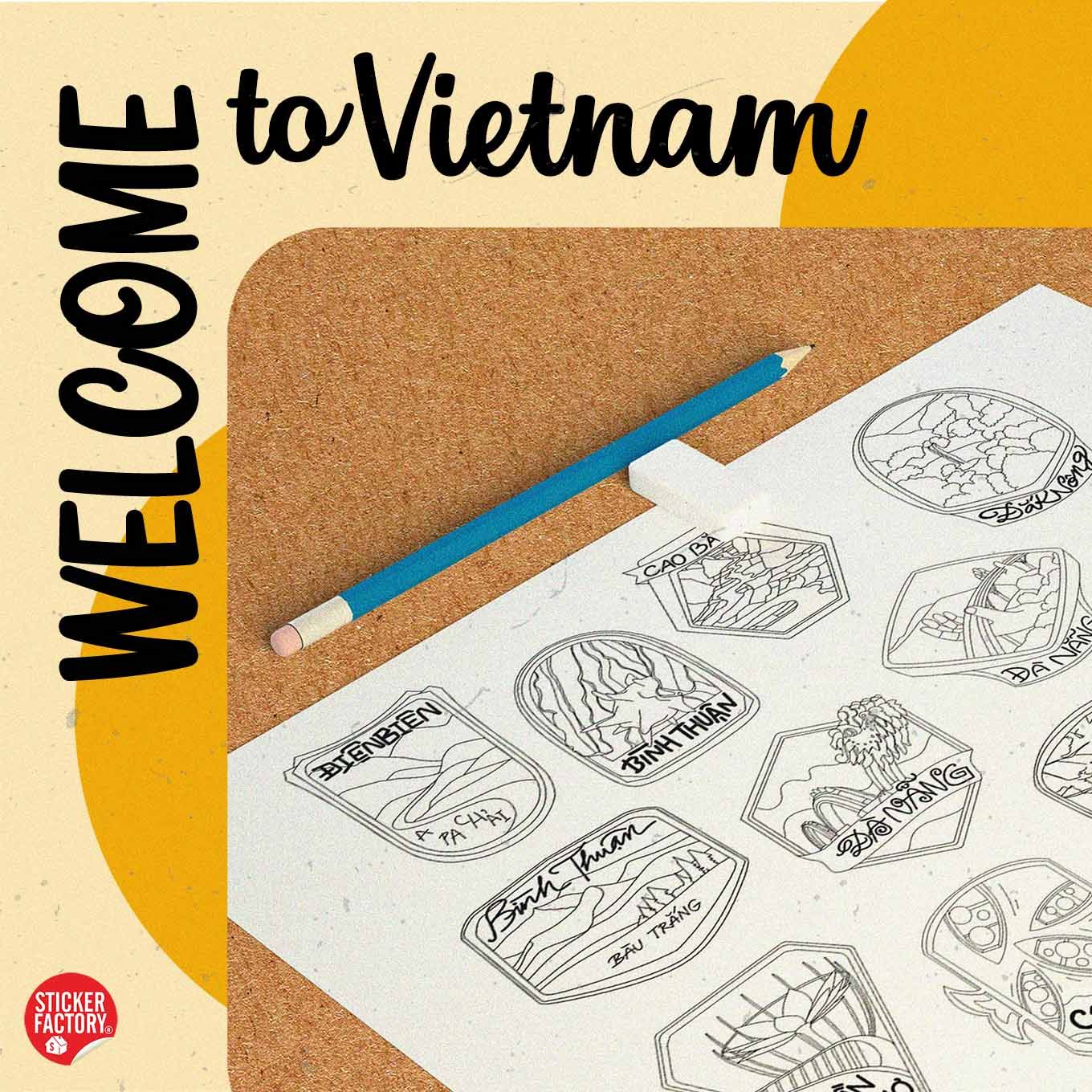 Welcome to Vietnam - Set 100 stickers