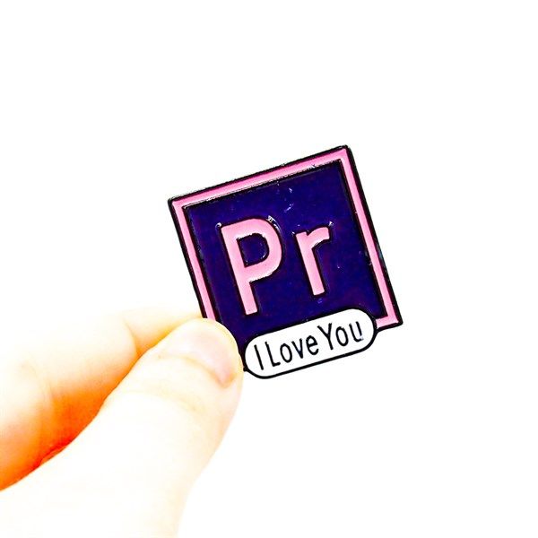  Pr Adobe Premiere 2.9x3.1cm - Pin sticker ghim cài áo 