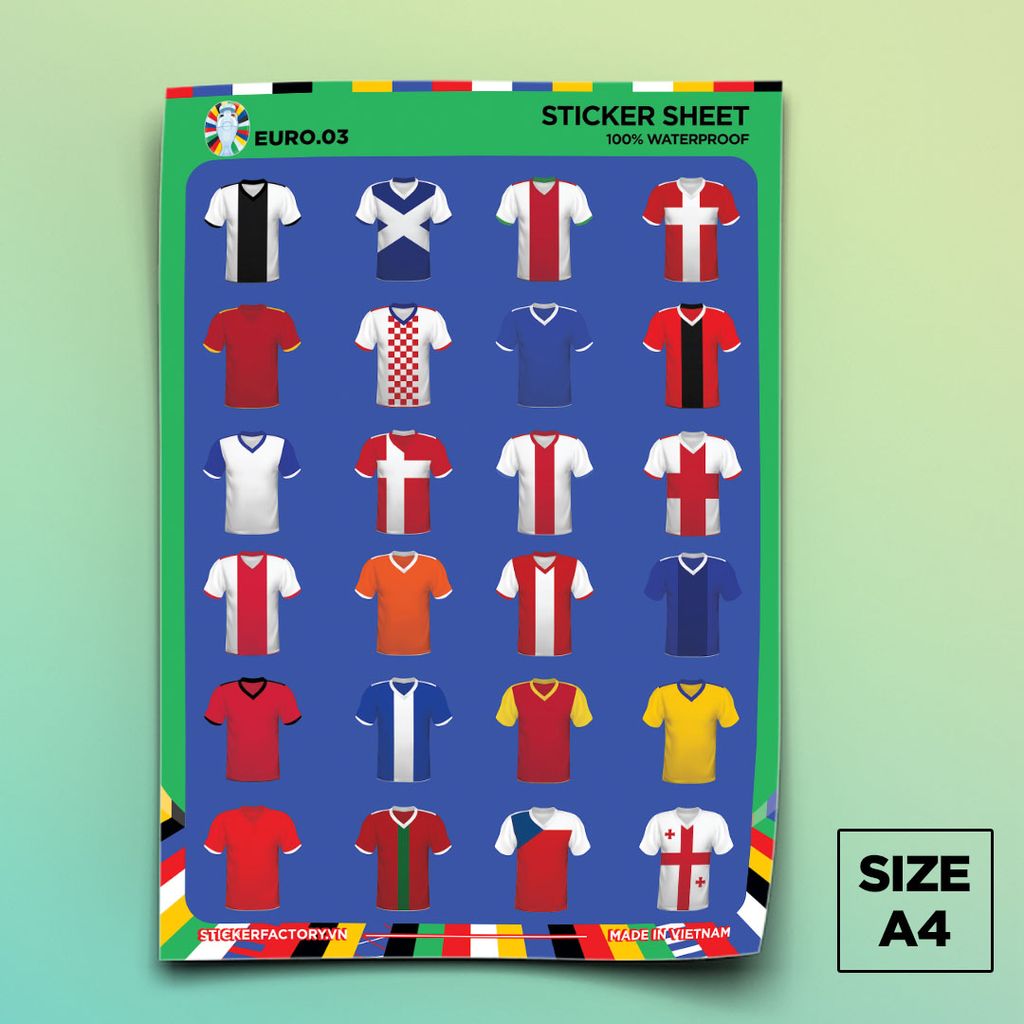 EURO 03 - Sticker Sheet A4