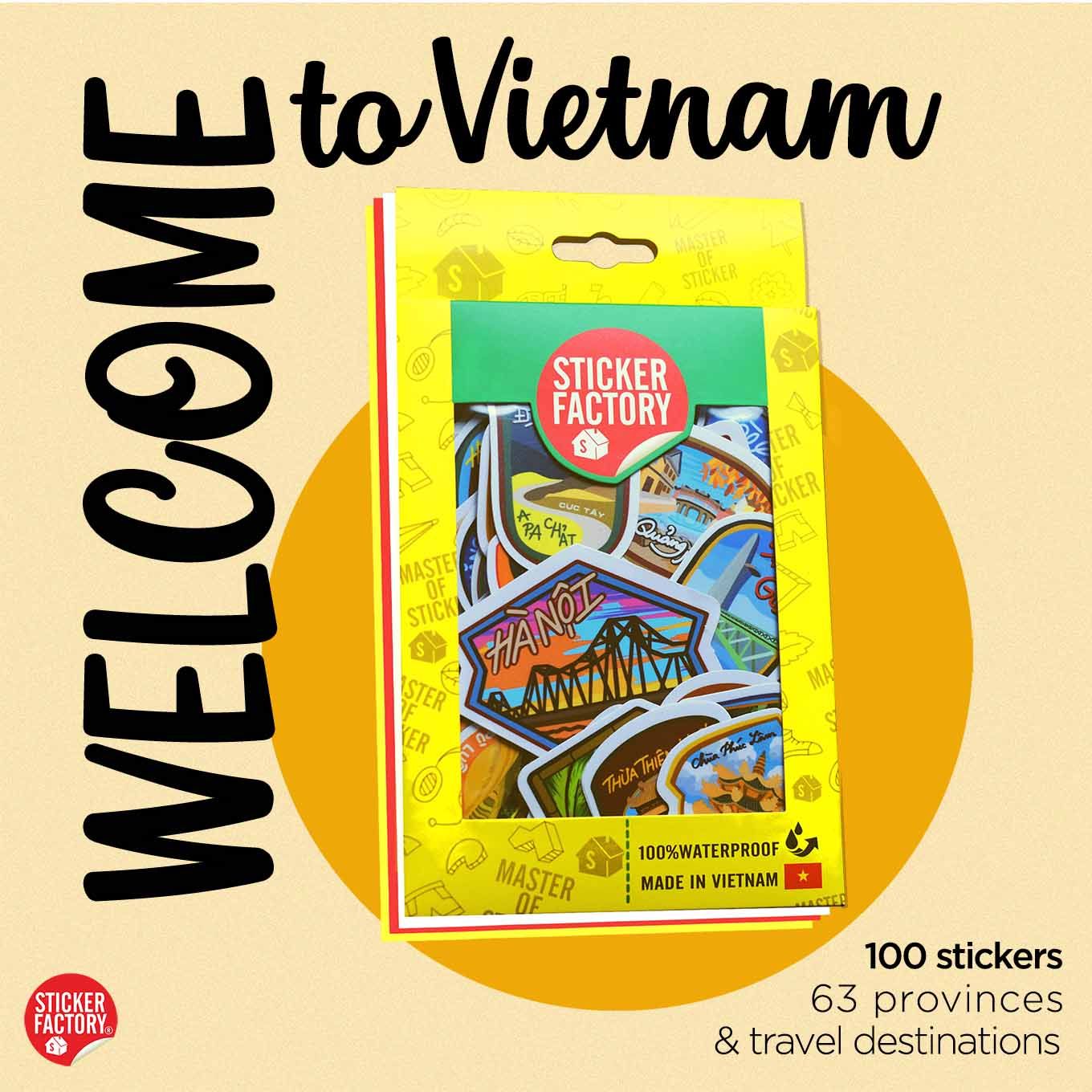 Welcome to Vietnam - Set 100 stickers