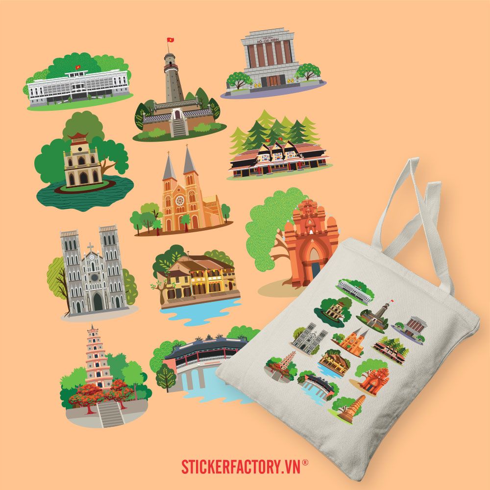 Vietnamese Architecture - Túi Tote Canvas Bag