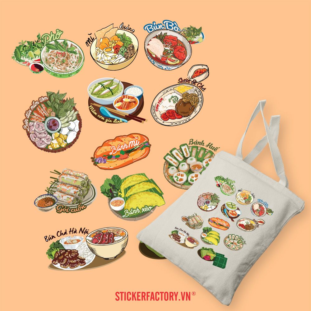 Vietnamese Cuisine - Túi Tote Canvas Bag