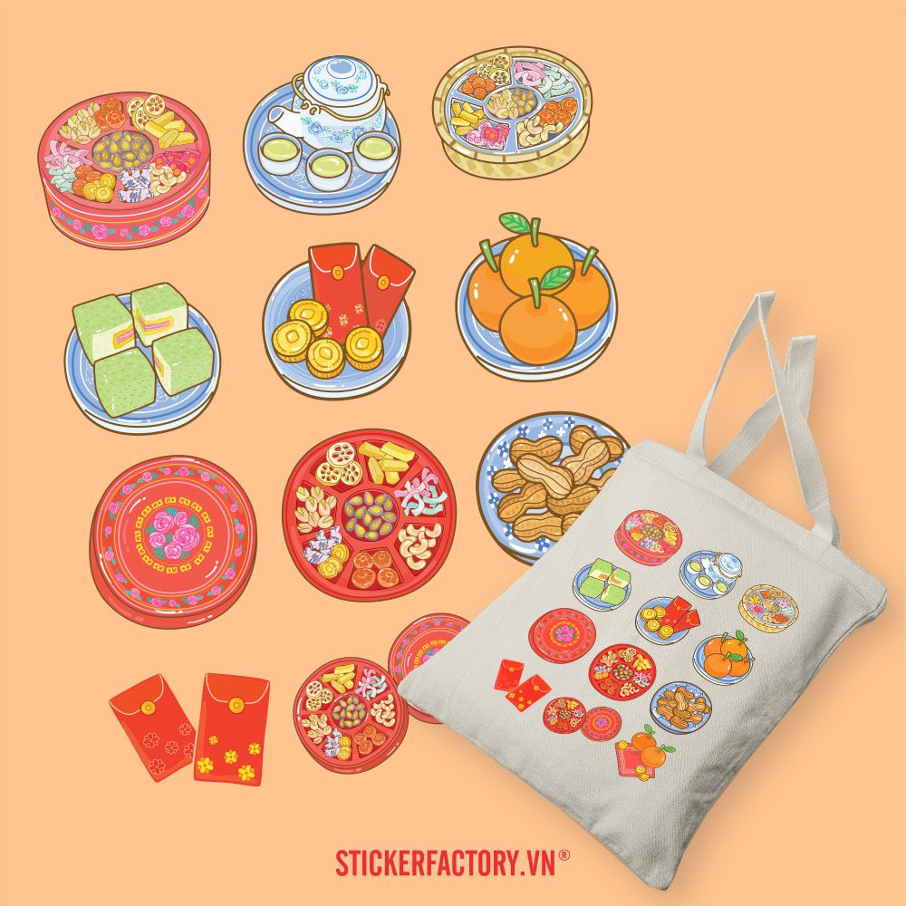 Vietnamese Tet Jam Cake - Túi Tote Canvas Bag