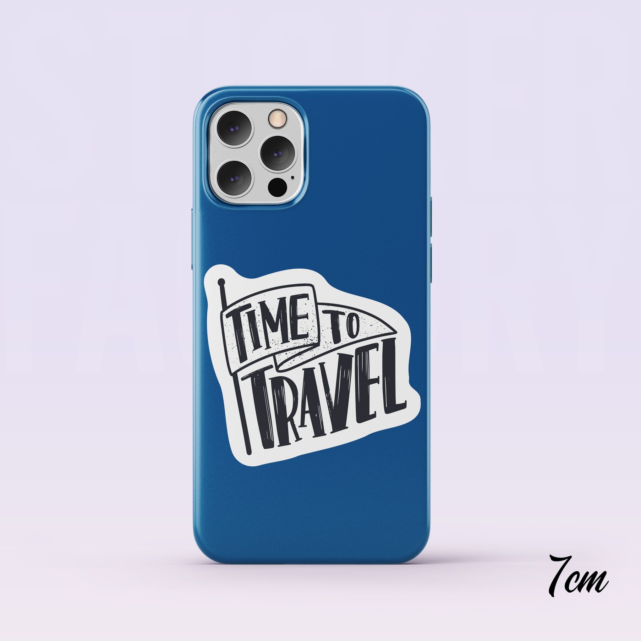 TIME TO TRAVEL 7cm - Sticker Die-cut hình dán cắt rời